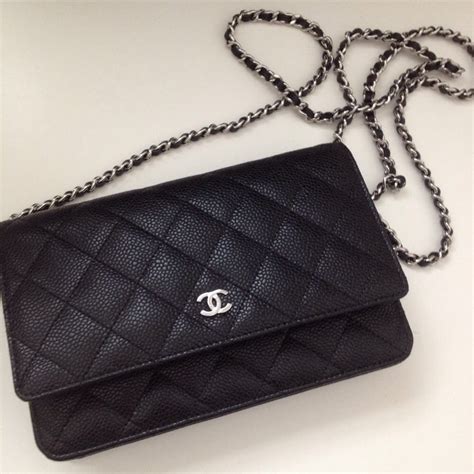 chanel black wallet bag